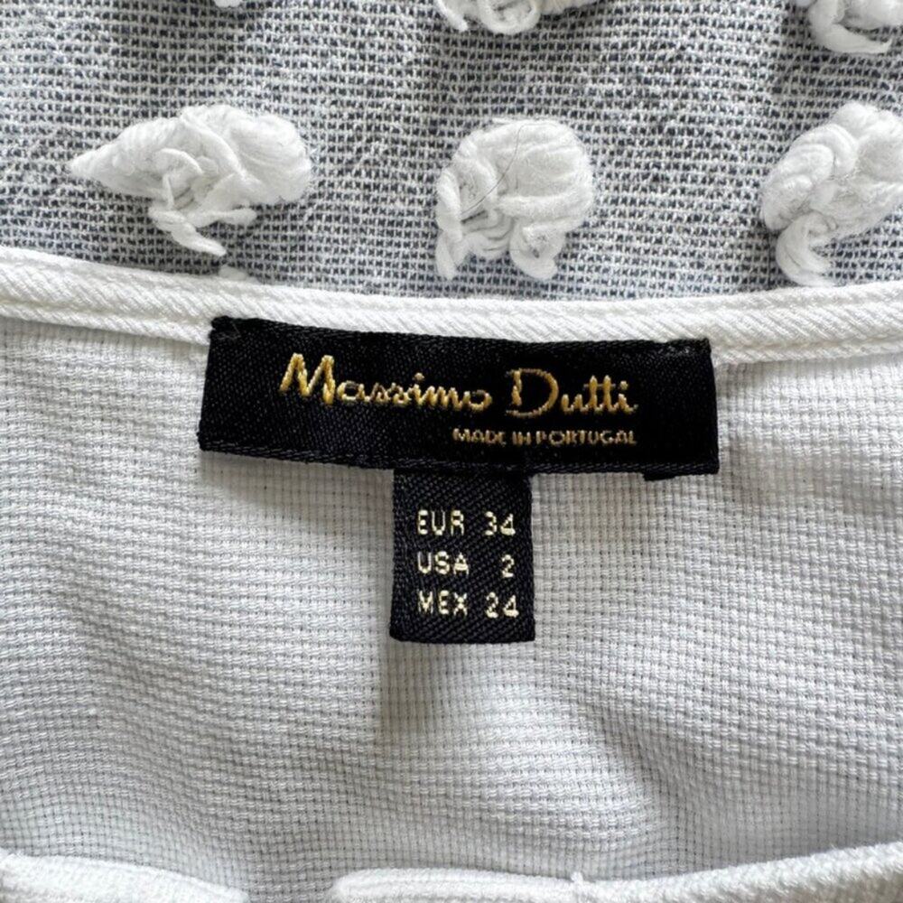 Massimo Dutti | White Cotton L/S Blouse Size 2/XS - Picture 11 of 11
